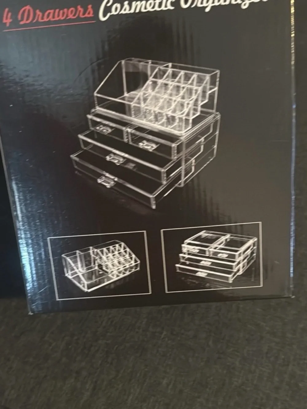 Clear Acrylic Cosmetic Organizer - Clear